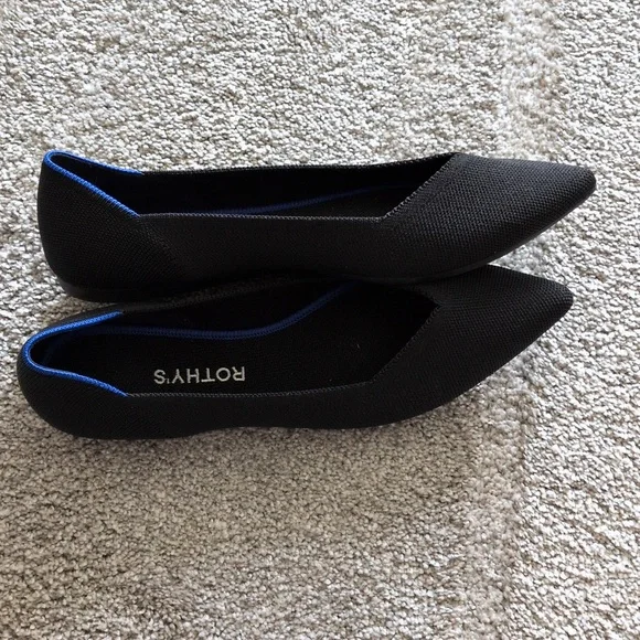 Rothy's The Point Black Flats Size 10 - Picture 4 of 4